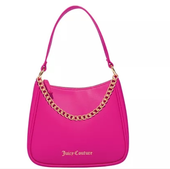 Juicy Couture Handbags - Juicy Couture Hot Pink Chain Shoulder Bag